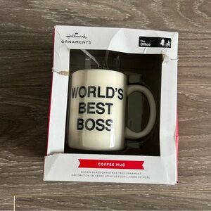 Hallmark The Office Worlds Best Boss Ornament NEW